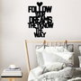 Wallity Dreams Way Escultura de Pared de Metal Negra
